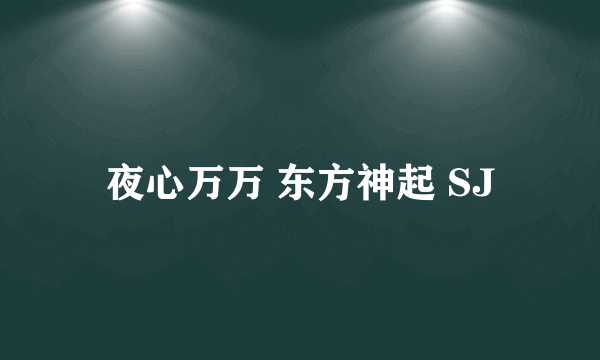 夜心万万 东方神起 SJ