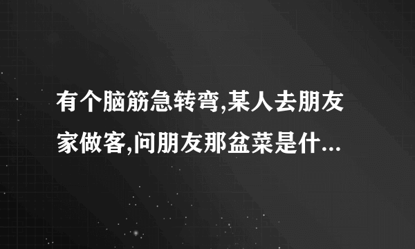 有个脑筋急转弯,某人去朋友家做客,问朋友那盆菜是什么,回答企鹅肉,那人就自杀了,为什么?谁知道这的答案?