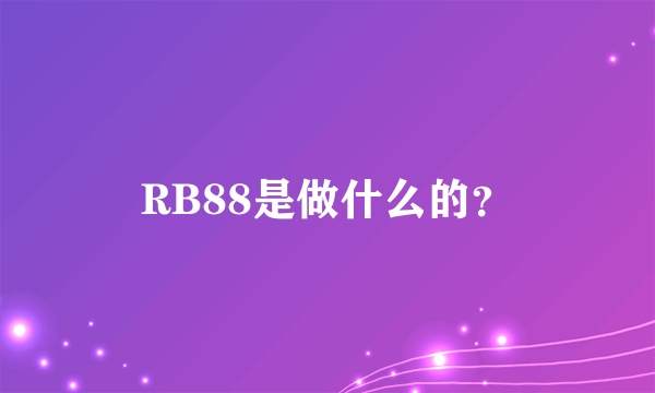 RB88是做什么的？