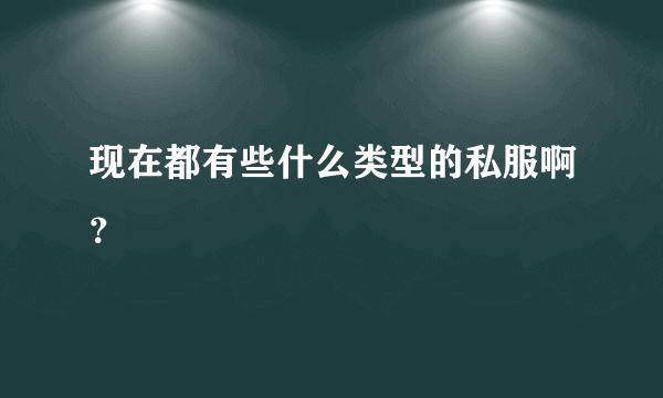 现在都有些什么类型的私服啊？