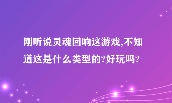 刚听说灵魂回响这游戏,不知道这是什么类型的?好玩吗?