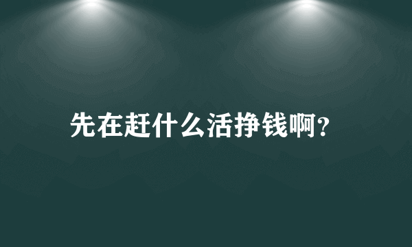 先在赶什么活挣钱啊？