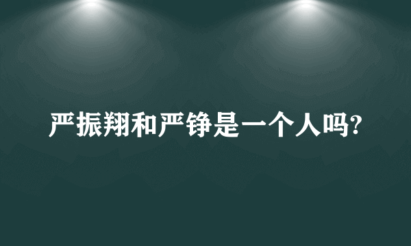 严振翔和严铮是一个人吗?