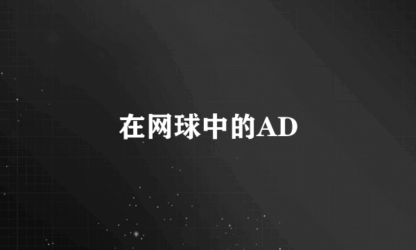 在网球中的AD