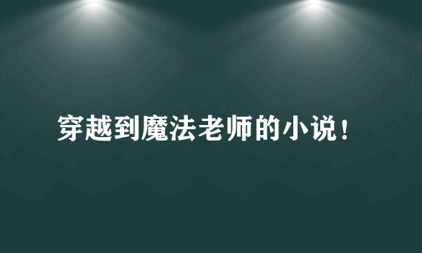 穿越到魔法老师的小说！