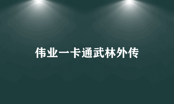 伟业一卡通武林外传