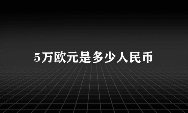 5万欧元是多少人民币