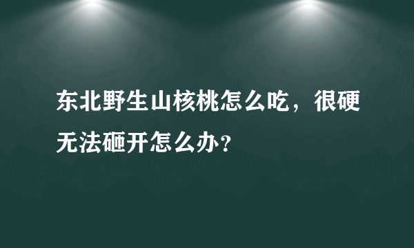 东北野生山核桃怎么吃，很硬无法砸开怎么办？