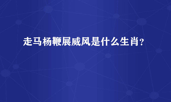 走马杨鞭展威风是什么生肖？