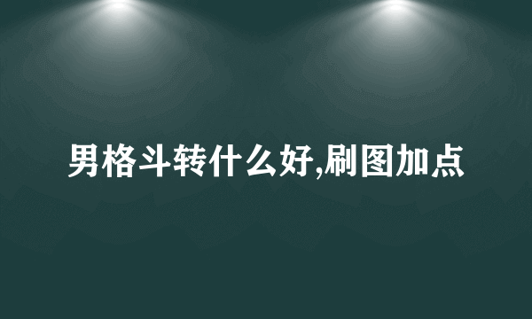 男格斗转什么好,刷图加点