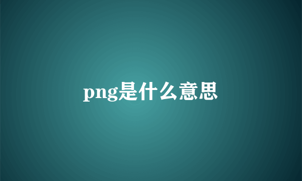 png是什么意思