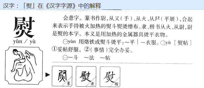 熨的读音是什么？