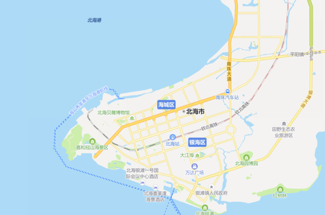 北海属于哪个省？在什么地方？