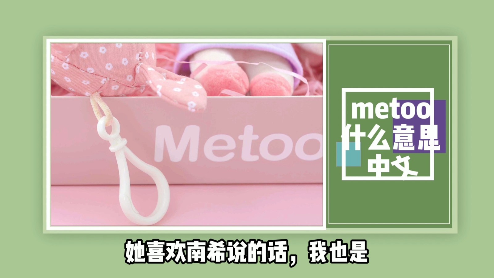 metoo什么意思中文？