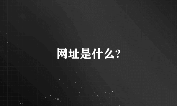 网址是什么?