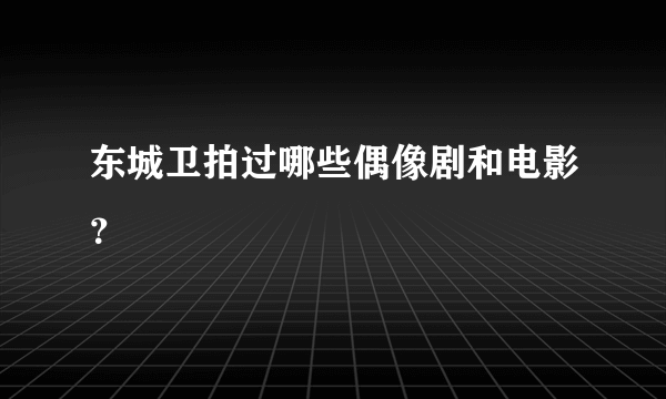 东城卫拍过哪些偶像剧和电影？