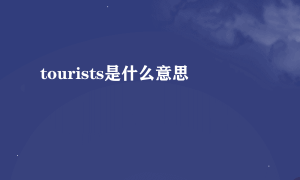 tourists是什么意思