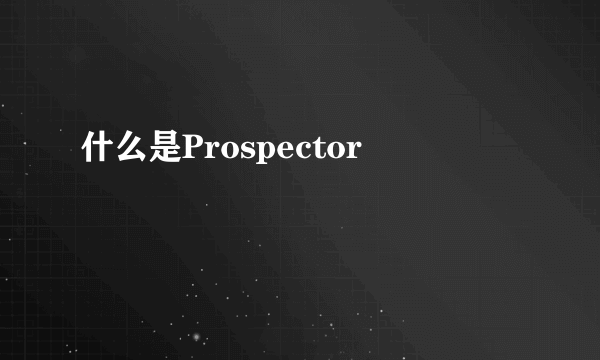 什么是Prospector