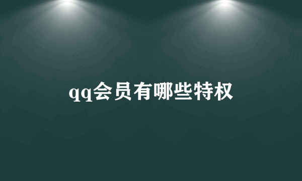 qq会员有哪些特权