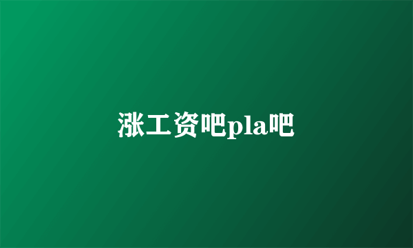 涨工资吧pla吧