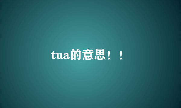 tua的意思！！