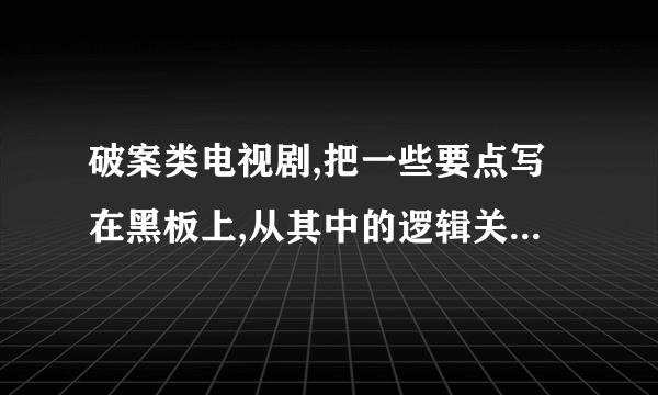 破案类电视剧,把一些要点写在黑板上,从其中的逻辑关系找出真相,是属于什么学