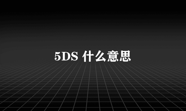 5DS 什么意思