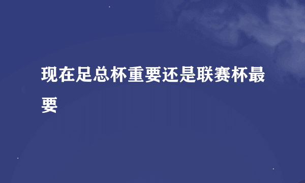 现在足总杯重要还是联赛杯最要