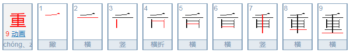 重的拼音