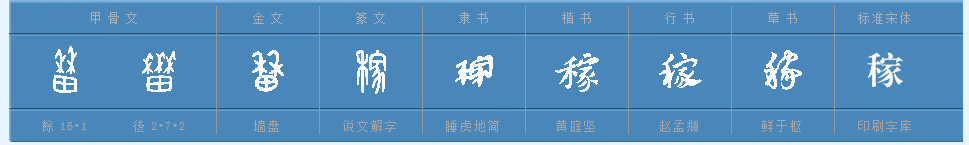 稼字怎么读