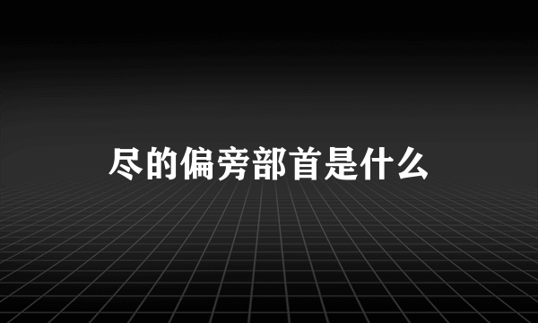 尽的偏旁部首是什么