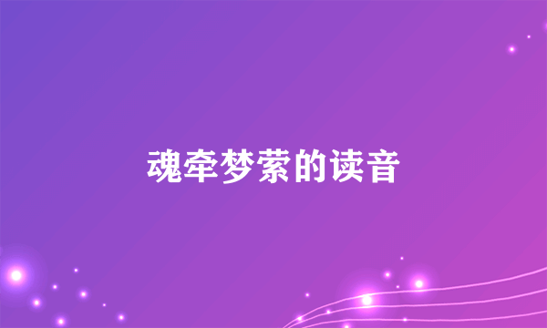 魂牵梦萦的读音