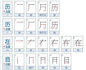 历历在目意思是？