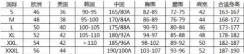 尺码X L XL XXL具体都是多大的