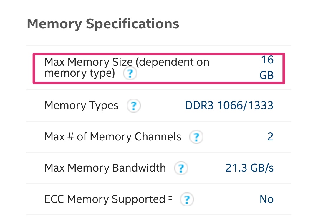 i5处理器2430m最大能增加多大的内存？