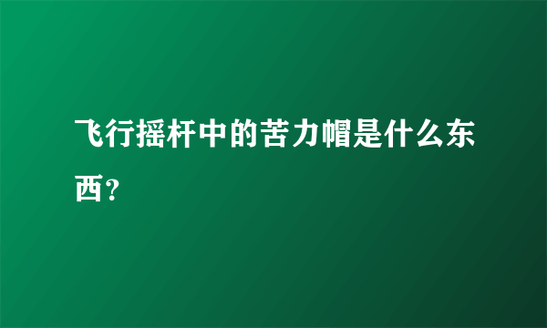 飞行摇杆中的苦力帽是什么东西？