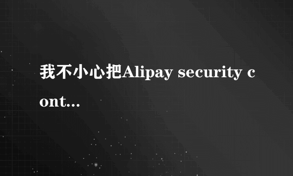 我不小心把Alipay security control 2,1,2,5删除了怎么办？