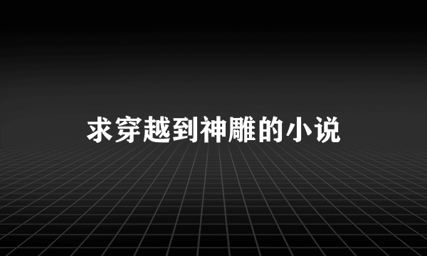 求穿越到神雕的小说