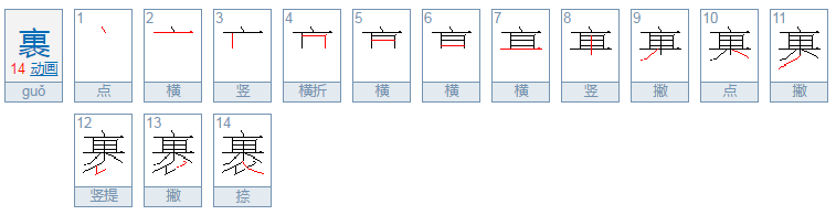 裹字是什么结构，部首是什么？