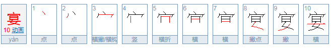 宴怎么读