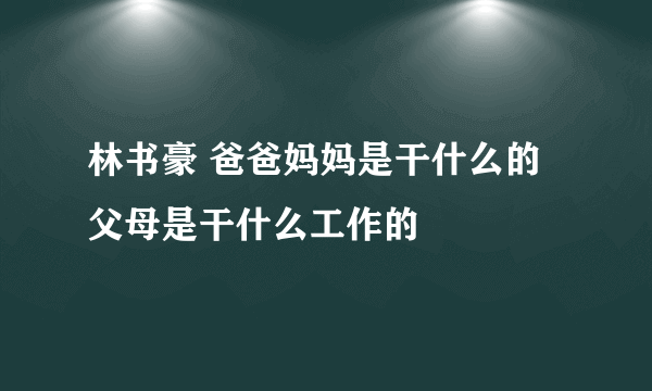 林书豪 爸爸妈妈是干什么的父母是干什么工作的