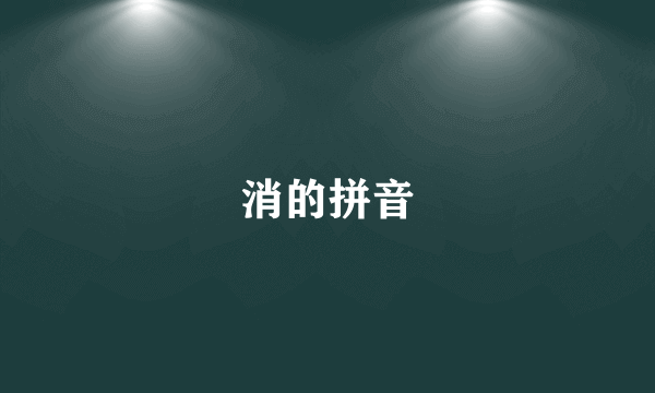 消的拼音