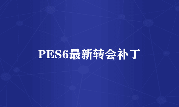 PES6最新转会补丁