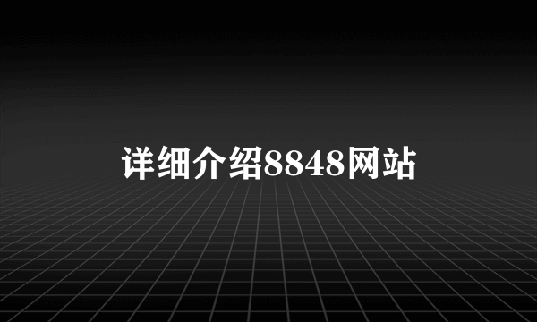 详细介绍8848网站