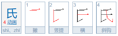 氏的笔顺