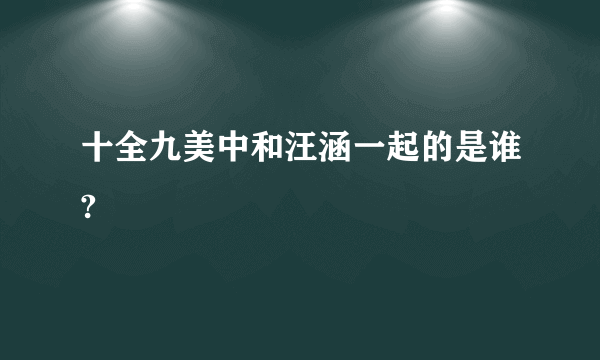 十全九美中和汪涵一起的是谁?