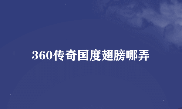 360传奇国度翅膀哪弄