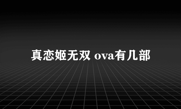 真恋姬无双 ova有几部