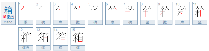 箱的拼音是什么