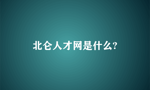 北仑人才网是什么?